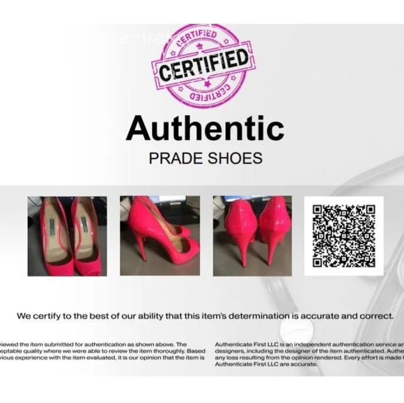 Auth PRADA Rosa Fluo Neon Patent Peep-toe Heels Size EU37/ US6.5 💗 - Picture 14 of 14